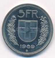 Svájc 1989B 5Fr Cu-Ni T:1 (PP)  Switzerland 1989B 5 Francs Cu-Ni C:UNC (PP)  Krause KM#40a.3