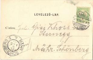 1904 Balassagyarmat, Otthontelep és indóház, vasútállomás télen. Halyák István kiadása