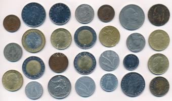 29db-os vegyes olasz fémpénz tétel T:1-,2,2-,3
29pcs of various metal coins from Italy C:AU,XF,VF,F