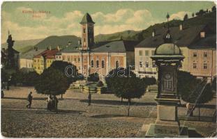 1910 Körmöcbánya, Kremnitz, Kremnica; Főtér, Goldner testvérek üzlete / main square, shop of the Goldner brothers (ázott / wet damage)