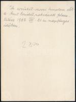 1932 Budapest, az erzsébetvárosi templom előtti Szent Erzsébet-szobor felszentelése, hátoldalon feli...