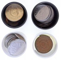 114db-os vegyes fémpénz tétel, közte Jugoszlávia, Románia T:1-,2,2- 114pcs of various metal coins from Yugoslavia, Romania C:AU,XF,VF