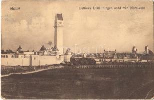 1914 Malmö, Baltiska Utställningen sedd fran Nord-vest / Baltic Exhibition seen from the northwest + Baltische Ausstellung Schweden Malmö (EK)