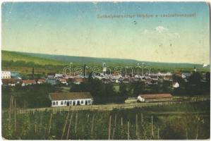 Székelykeresztúr, Kristur, Cristuru Secuiesc; látkép a vasútállomással / general view with railway station