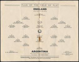 1951 Anglia-Argentina labdarúgó mérkőzés, Wembley Stadion, 1951. május 9., angol nyelvű programfüzet