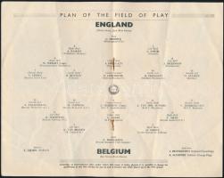 1952 Anglia-Belgium labdarúgó mérkőzés, Wembley Stadion, 1952. nov. 26., angol nyelvű programfüzet