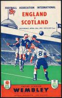 1953 Anglia-Skócia labdarúgó mérkőzés, Wembley Stadion, 1953. ápr. 18., angol nyelvű programfüzet.