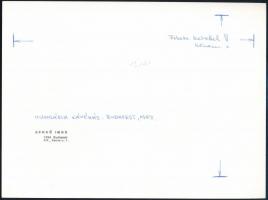 1983 Budapest, Hungária Kávéház, feliratozott fotó, 18×24 cm