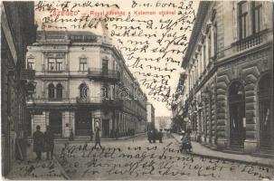 1912 Szeged, Kelemen utca, Royal kávéház, sörcsarnok, Klein István, Kertész Gyula és Roszner Sándor üzlete. Alth Lajos kiadása (EK)