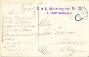 Szeged, 46-os gyalogezred laktanya, katonák. Grünwald Hermann kiadása + "K.u.K. Infanterieregim...