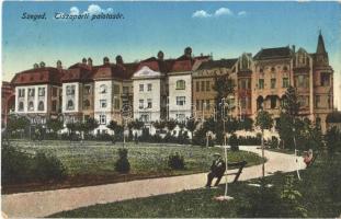 1917 Szeged, Tisza-parti palotasor. Traub kiadása