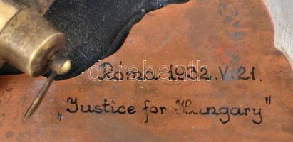 1932 "Justice for Hungary" irredenta relikvia, 7×11 cm