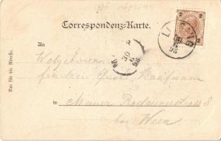 1898 Kaltenleutgeben, Restauration Waldmühle / restaurant, railway station, waiters and guests (fl)