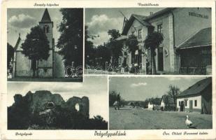 1940 Drégelypalánk, Szondy-kápolna, vasútállomás, Drégelyvár, Özv. Oblatt Ferencné üzlete és kiadása
