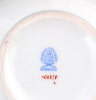 Herendi indiai kosár mintás porcelán váza, kézzel festett, jelzett, hibátlan, m: 10,5 cm