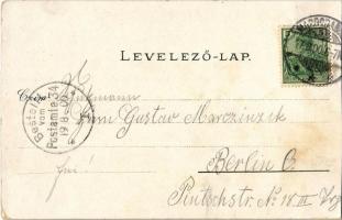 1900 Nagyrőce, Gross-Rauschenbach, Velká Revúca; Murányi utca, Fő tér, vendéglő, Állami felső keresk...