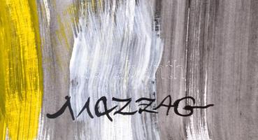 Mazzag jelzéssel: Kompozíció. Akvarell, papír, 42×59 cm