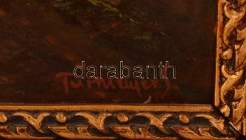 Turmayer jelzéssel: Utcarészlet. Olaj, karton, keretben, 24×19 cm