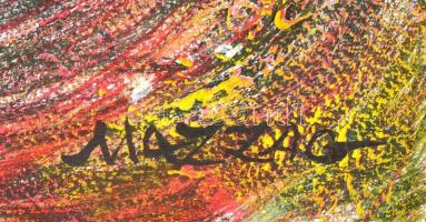 Mazzag jelzéssel: Kompozíció. Olaj, papír, 50×35 cm