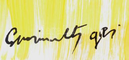 Gyarmathy jelzéssel: Kompozíció. Akvarell, papír, 41×59 cm