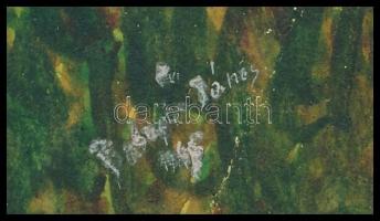 Balogh János: Faluhatár. Akvarell, papír, Jelzett. 28x20 cm