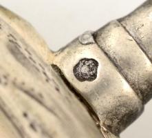 Ezüst zsebóra, szép számlappal, működő állapotban, jelzett d:5 cm