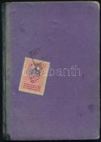 1931 Házalókönyv kézmű- és rövidáru kereskedő számára, bejegyzésekkel, pecsétekkel