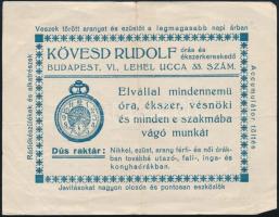 1930 Bp. VI., Kövesd Rudolf órás és ékszerkereskedő reklámos jegyzéke