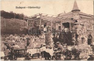 Budapest II. Hűvösvölgy, Bagolyvár kioszk, étterem, terasz. Máriaremetei út 54. Nemec nővérek kiadása (r)