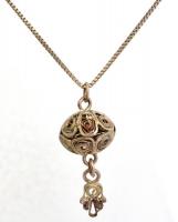 Ezüst lánc fém függővel 56 cm