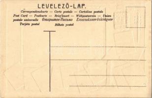 A Magyar kir. Posta bélyegei. Címer, fecskék villanypóznán / Set of Hungarian stamps, coat of arms, ...