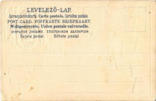 A Magyar kir. Posta bélyegei. Címer / Set of Hungarian stamps, coat of arms. Philatelie Ansichtskart...