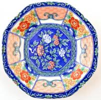 Japán porcelán tálka, matricás, jelzett, hibátlan, 16×16 cm