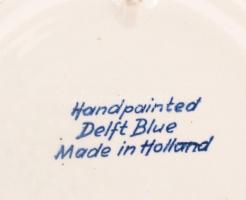 Delft Blue holland kerámia bonbonier, jelzett, kis kopásnyomokkal, d: 12 cm