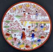 Kínai teás készlet, jelzett, hiányos, kopásnyomokkal, 5 db