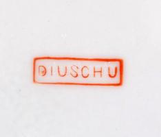 Kínai teás készlet, jelzett, hiányos, kopásnyomokkal, 5 db