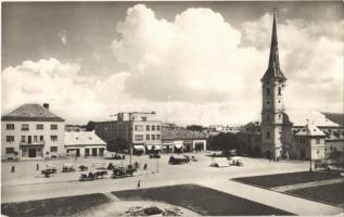 ~1960 Érsekújvár, Nové Zámky; Fő tér, templom, piac, üzletek / main square, church, market, shops