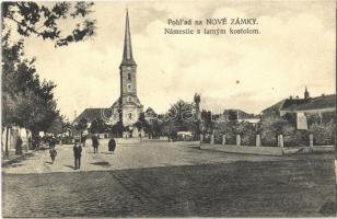 1921 Érsekújvár, Nové Zámky; tér és templom / Námestie s farnym kostolom / square, church