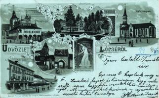 Lőcse with the city hall Litho (EK)