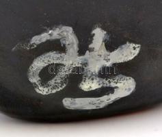 Gorka Lívia (1925-2011): Sárga csikós tálka, festett mázas kerámia, máz alatti hajszál repedésekkel,...