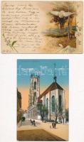 26 db RÉGI képeslap: magyar és külföldi városok, motívum képeslapok / 26 pre-1945 postcards: Hungari...
