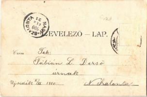 1900 Titel, Világítótorony a Tisza-Duna saroknál (torkolatánál). Singer József udvari fényképész kia...