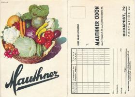 Mauthner Ödön magtermelő és magkereskedő kihajtható reklámlapja / Edmund Mauthner Hungarian seed merchant folding advertisement card (EK)