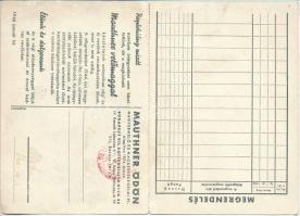 Mauthner Ödön magtermelő és magkereskedő kihajtható reklámlapja / Edmund Mauthner Hungarian seed mer...