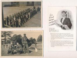 5 db régi katonai fotólap + 1 fotó + 1 Zarah Leandert ábrázoló lap dalszöveggel