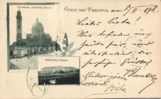 1898 Pancsova with hospital