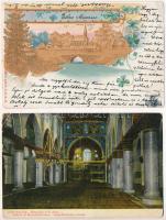 8 db régi képeslap, főleg külföldi városképek