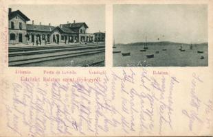 Balatonszentgyörgy Vasútállomás, távírda, vendéglő