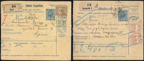 1900-1920 10 db csomagszállító, közte sok Turul bélyeg