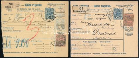 1900-1920 10 db csomagszállító, közte sok Turul bélyeg